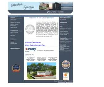 Cityofelberton.net(The Official Web Site of the City of Elberton) Screenshot