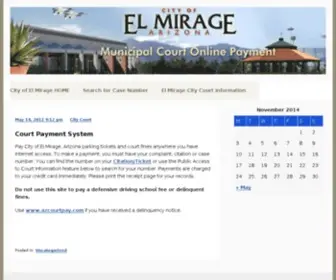 Cityofelmiragecourts.com(El Mirage City Court) Screenshot