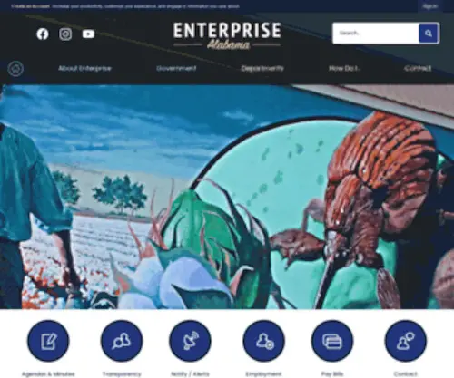 Cityofenterprise.net(Enterprise, AL) Screenshot