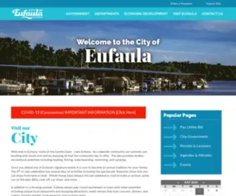 Cityofeufaulaok.com(The City of Eufaula Oklahoma) Screenshot