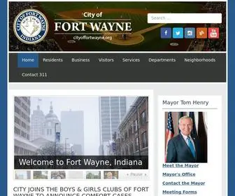Cityoffortwayne.org(City of Fort Wayne) Screenshot