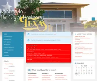 Cityofhackberry.net(City of Hackberry's Government Website) Screenshot