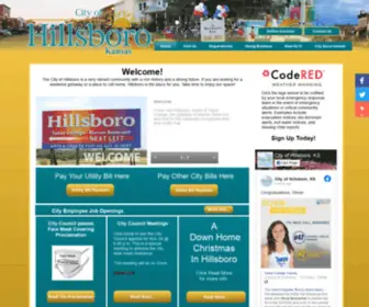 Cityofhillsboro.net(Hillsboro, KS) Screenshot