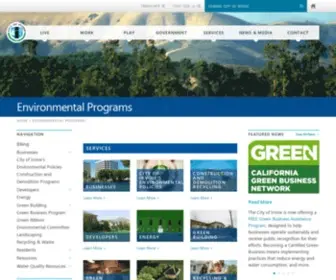 Cityofirvine.us(Environmental Programs) Screenshot