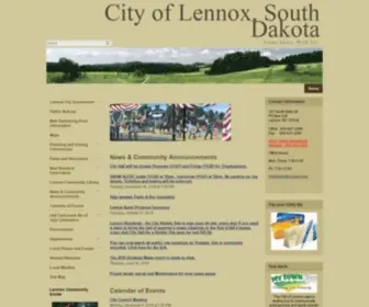 Cityoflennoxsd.com(Lennox, SD) Screenshot