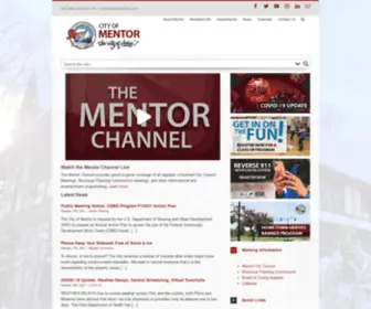 Cityofmentor.com(The city of mentor) Screenshot