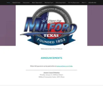 Cityofmilfordtx.com(Cityofmilfordtx) Screenshot