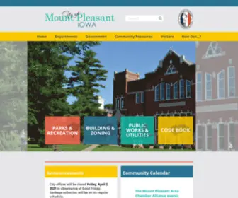 Cityofmountpleasantiowa.org(City of Mt) Screenshot