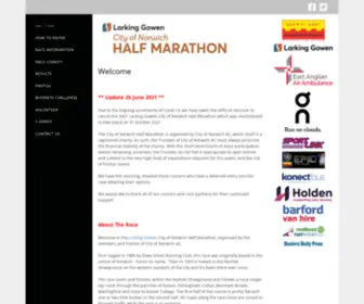 Cityofnorwichhalfmarathon.com(City of Norwich Half Marathon) Screenshot