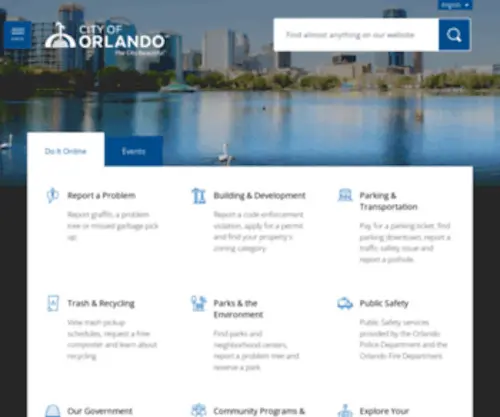 Cityoforlando.net(City of Orlando) Screenshot