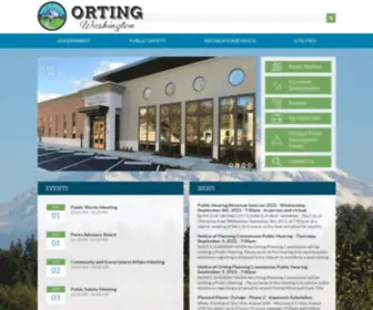 Cityoforting.org(City of Orting) Screenshot