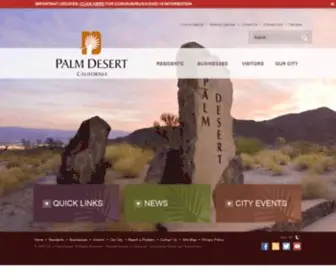 Cityofpalmdesert.org(Palm desert) Screenshot