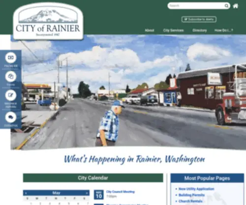 Cityofrainierwa.org(Come see what the City of Rainier has to offer) Screenshot