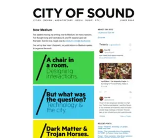 Cityofsound.com(City of Sound) Screenshot