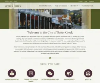 Cityofsuttercreek.org(Sutter Creek California City Government Website. Sutter Creek) Screenshot