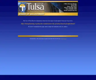 Cityoftulsa-Boa.org(City of Tulsa Board of Adjustment) Screenshot