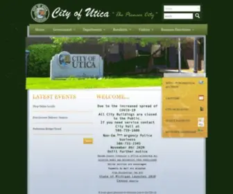 Cityofutica.org(Utica, MI) Screenshot