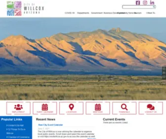 Cityofwillcox.net(Official Website for the City of Willcox) Screenshot