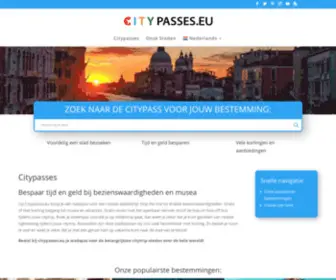 Citypasses.eu(Vergelijk Citypasses & Kortingskaarten voor uw stedentrip) Screenshot