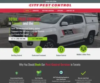 Citypest.ca(City Pest Control Toronto offers complete pest control services) Screenshot