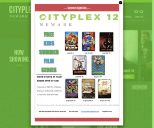 Cityplex12.com(CityPlex12 Newark) Screenshot