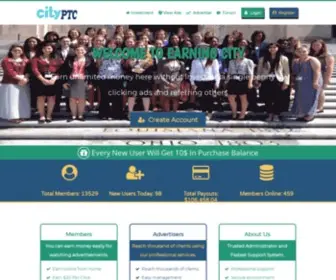 Cityptc.com(City of Earning Money) Screenshot