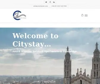 Citystayuk.com(Cambridge's Award Winning Serviced Apartments) Screenshot