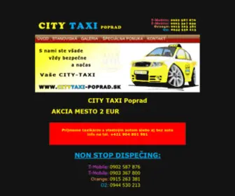 Citytaxi-Poprad.sk(CITY TAXI   ) Screenshot