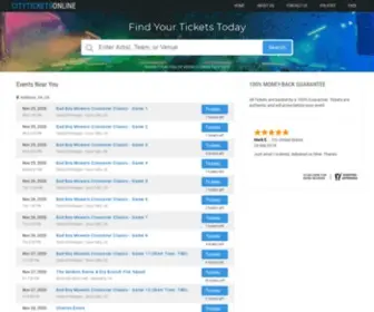 Cityticketsonline.org(Cheap Tickets) Screenshot