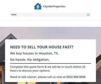 Cityvibebuyshouses.com(Sell My House Fast Houston) Screenshot