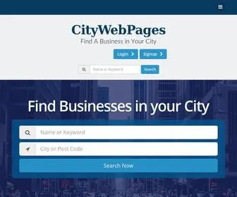 Citywebpages.com(City Business Directory) Screenshot