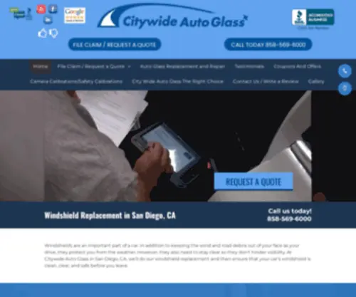 Citywideautoglass.com(Windshield Replacement in San Diego) Screenshot