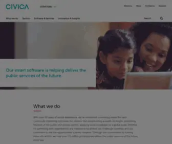 Civica.co.uk(Global leader in public sector software) Screenshot