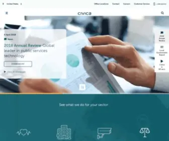 Civica.com(Global leader in public sector software) Screenshot