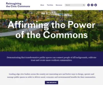 Civiccommons.us(Reimagining the Civic Commons Reimagining the Civic Commons) Screenshot