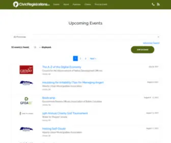 Civicregistrations.ca(Upcoming Events) Screenshot
