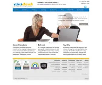 Cividesk.com(Cloud solutions for nonprofit organizations) Screenshot