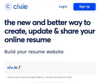 Civ.ie(Build a resume that you can be proud of) Screenshot