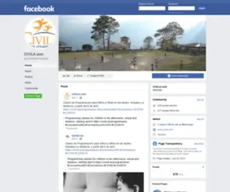 Civila.com(Aanmelden bij Facebook) Screenshot