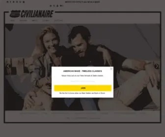 Civilianaire.com(Civilianaire Clothing) Screenshot