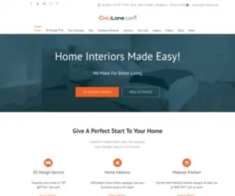 Civillane.com(Home Interiors Made Easy) Screenshot
