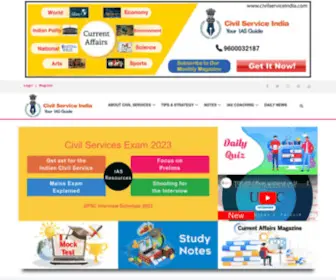 Civilserviceindia.com(The Indian civil services exam) Screenshot