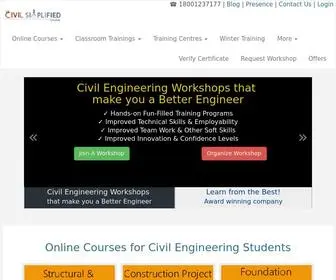 Civilsimplified.com(Civil Engineering Workshops and Projects) Screenshot