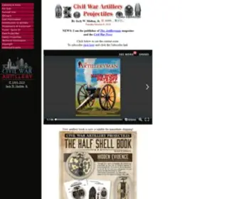 Civilwarartillery.com(The Civil War Artillery Projectile and Cannon) Screenshot