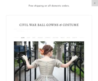 Civilwarballgowns.com(Civil War Ball Gowns & Costume) Screenshot