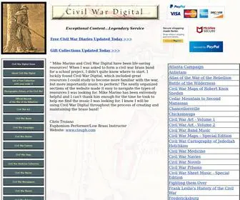 Civilwardigital.com(Civil War Digital Home) Screenshot