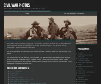 Civilwarphotos.net(Civil War Photos & Cartes de Visites) Screenshot