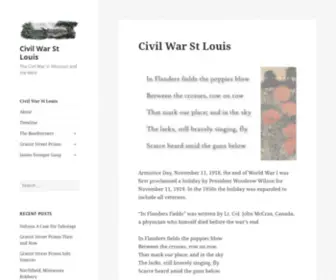 Civilwarstlouis.com(The Civil War in Missouri and the West) Screenshot