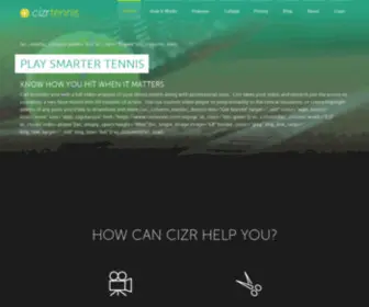 Cizr.com(Automated video analysis for tennis) Screenshot