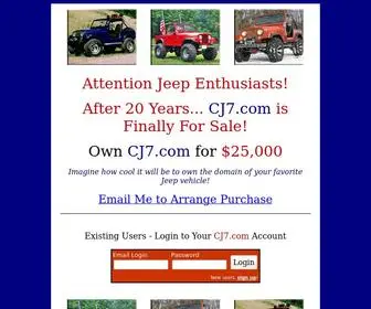 CJ7.com(Get Your Own Jeep 4x4 Off) Screenshot